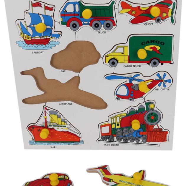 Modes of Transport Puzzle with Knob