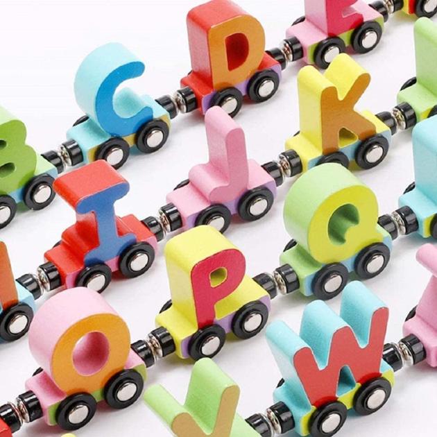Magnetic Alphabet Car Train Set