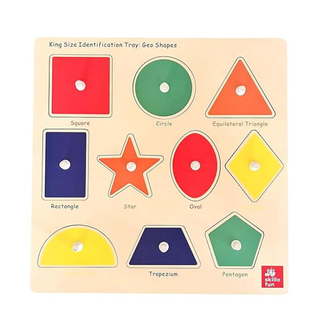 Skillofun Wooden Shape Tray Puzzle